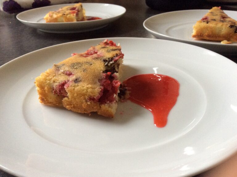 Raspberry and Chocolate Chip Cake