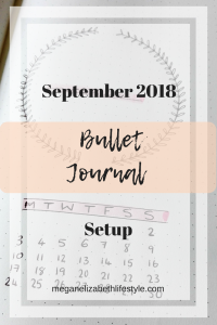 september 2018 bullet journal setup