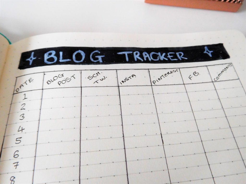 january 2019 bullet journal blog tracker