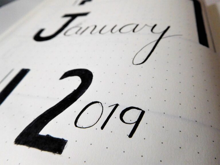 january 2019 bullet journal setup feature image