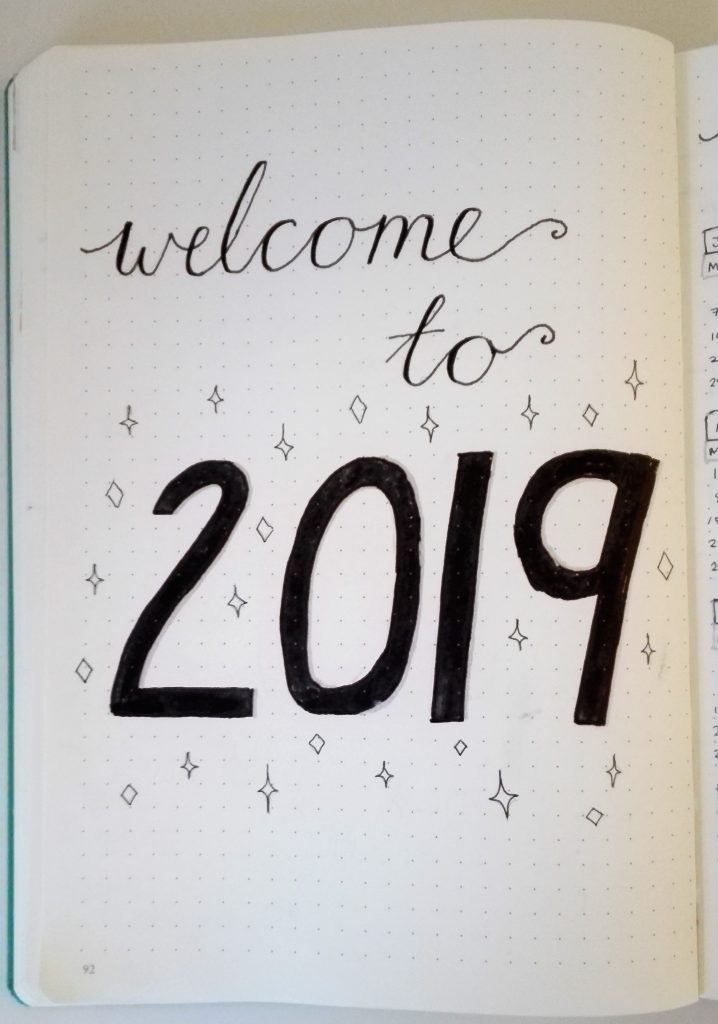2019 bullet journal setup