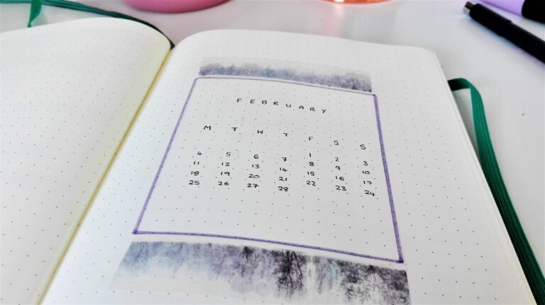 February 2019 bullet journal setup title page feature image