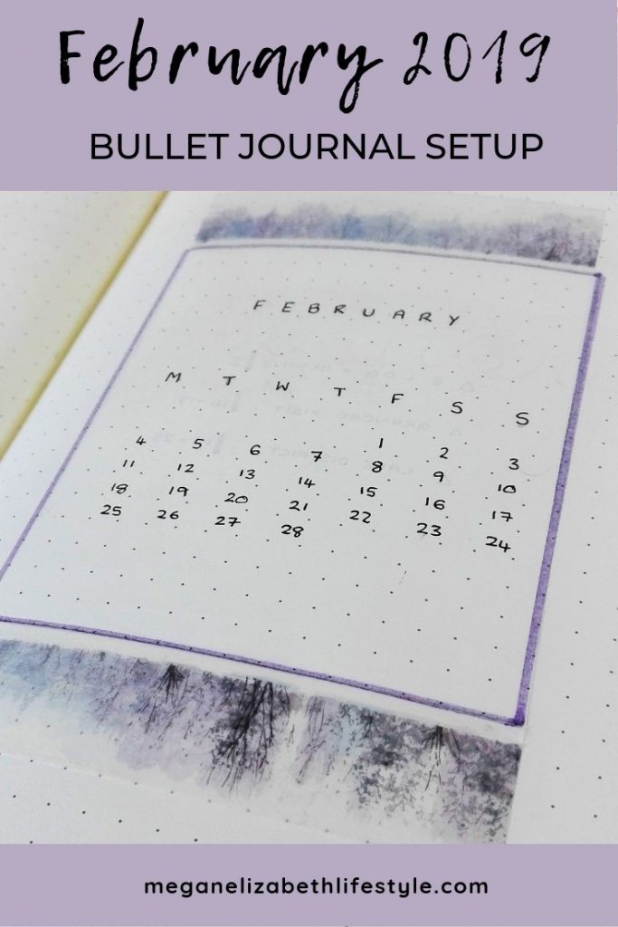 february 2019 bullet journal setup pinterest image