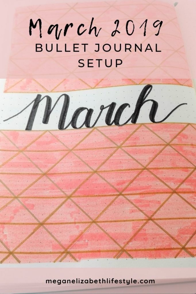 March 2019 Bullet Journal Setup Pinterest Image