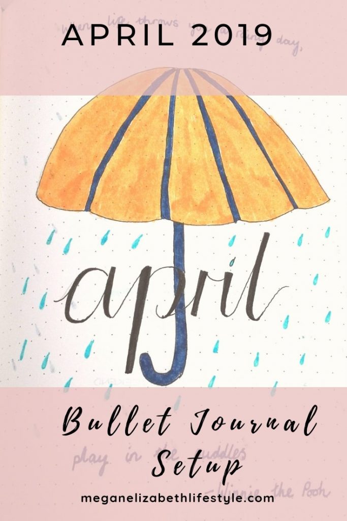 april 2019 bullet journal setup pinterest image