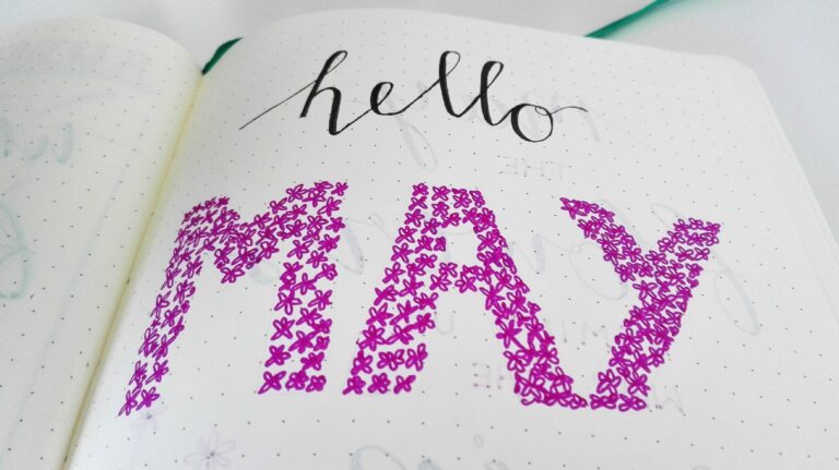 may 2019 bullet journal setup title page feature image