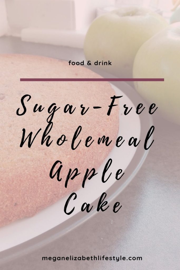 Sugar-Free Wholemeal Apple Cake Recipe pinterest image