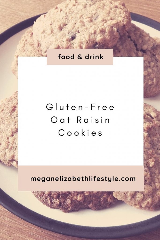 gluten-free oat raisin cookies pinterest image