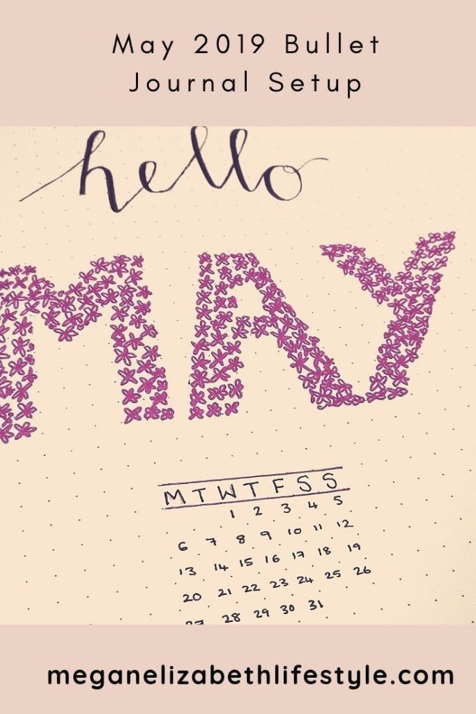 may 2019 bullet journal setup pinterest image