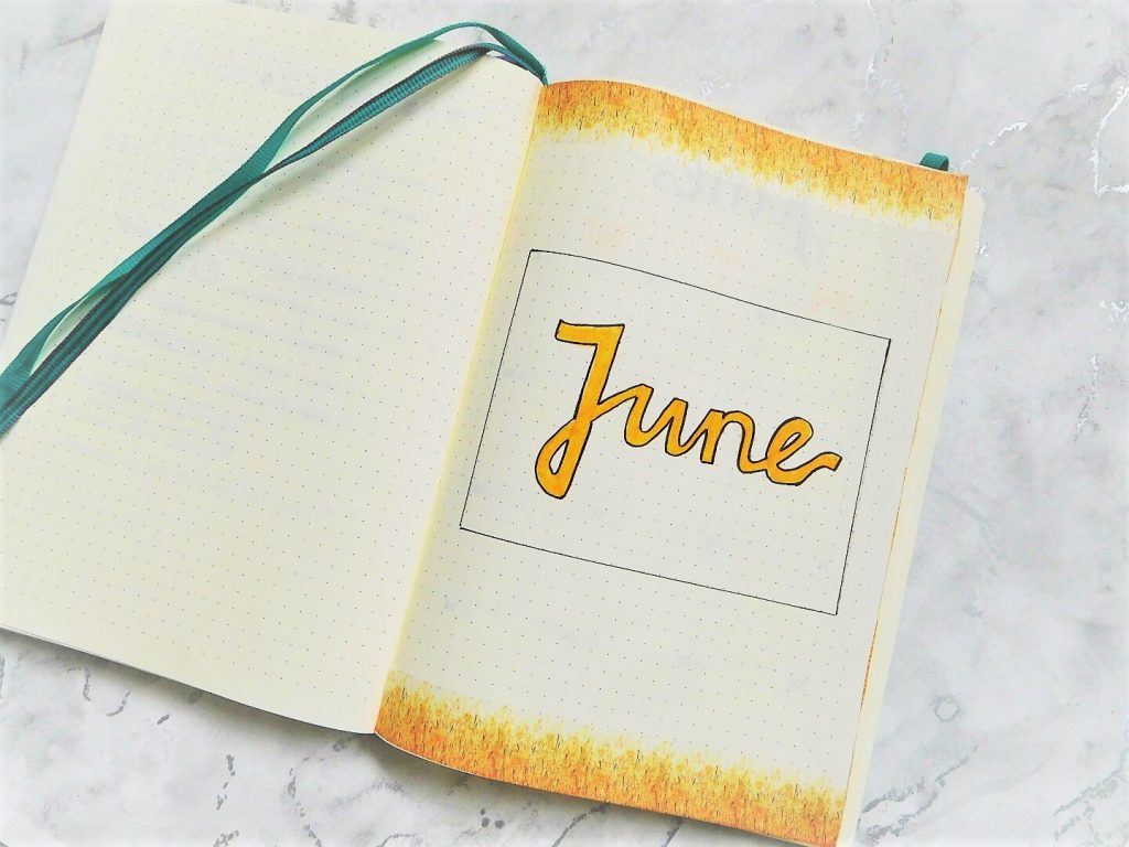 June 2019 Bullet Journal Title Page