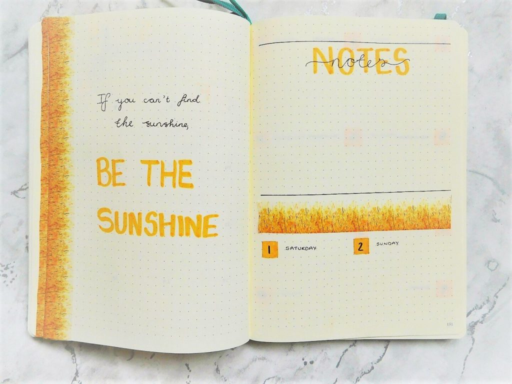 june 2019 bullet journal quotes notes pages