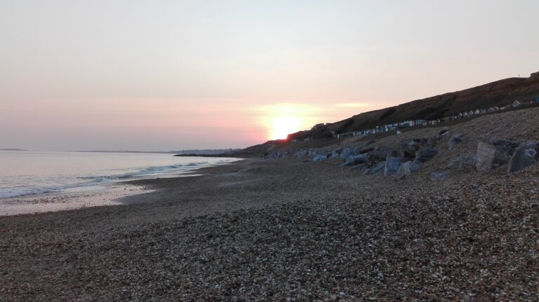 barton-on-sea beach sunset