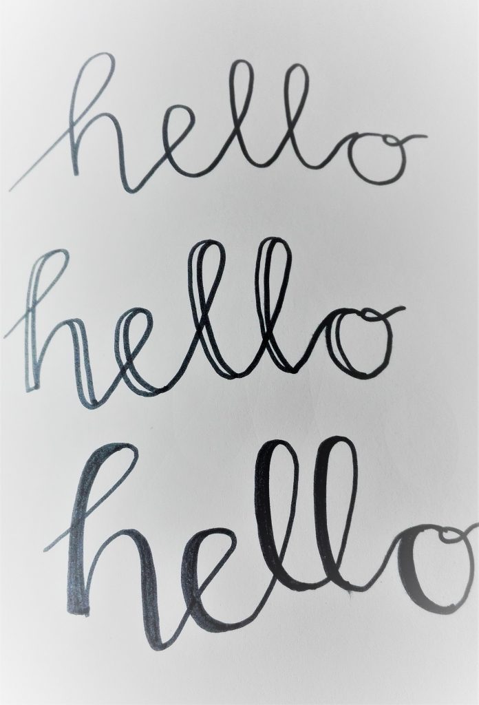 brush lettering hacks parallel lines