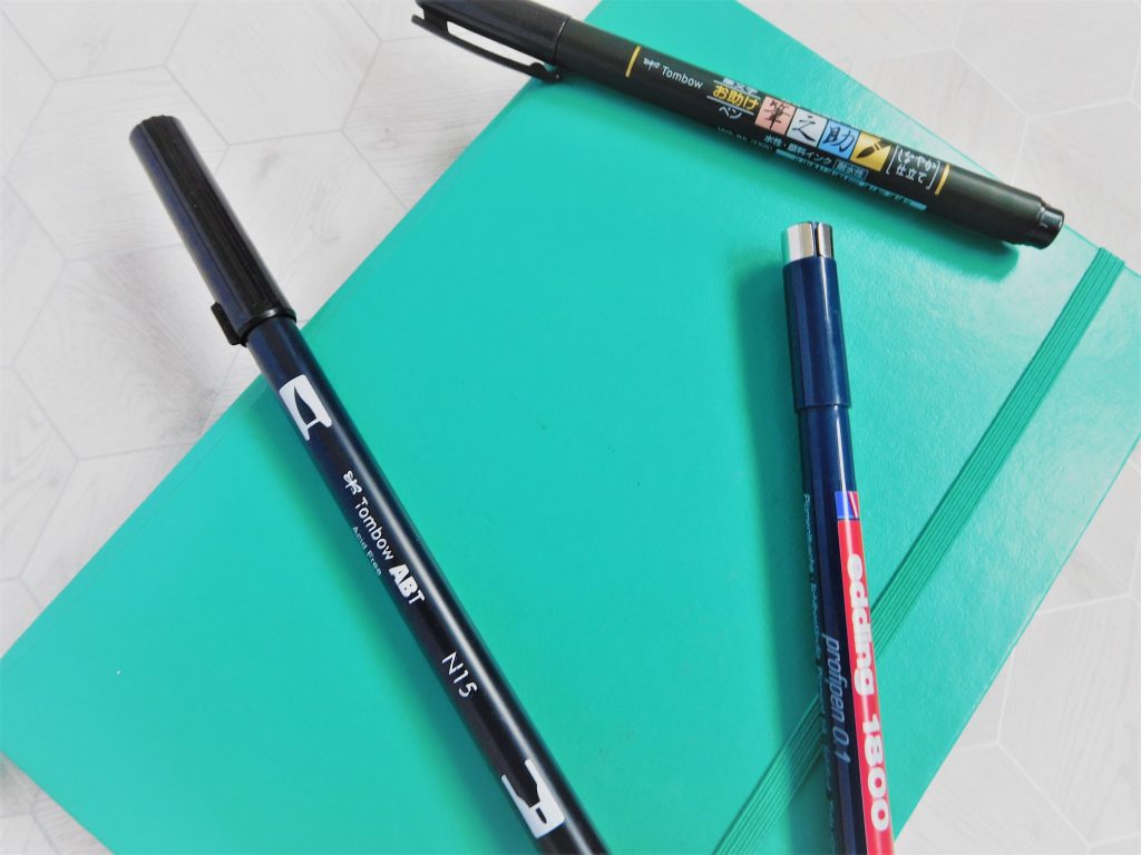 bullet journal supplies tombow edding pens