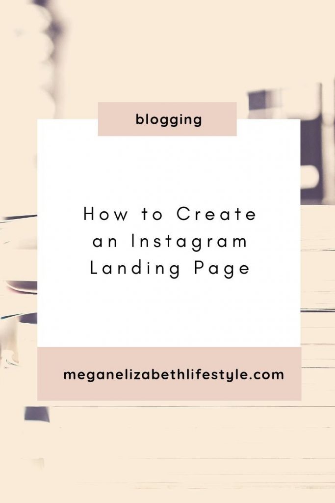 create an instagram landing page pin