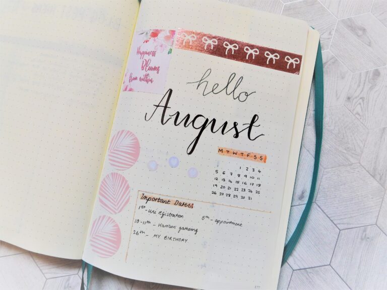 PlannerFest Inspired August Bullet Journal