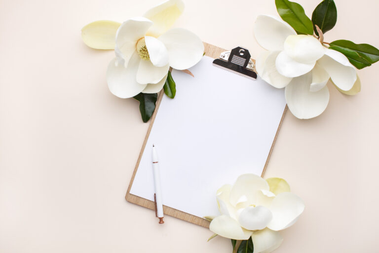 Social Squares floral stationery stock image