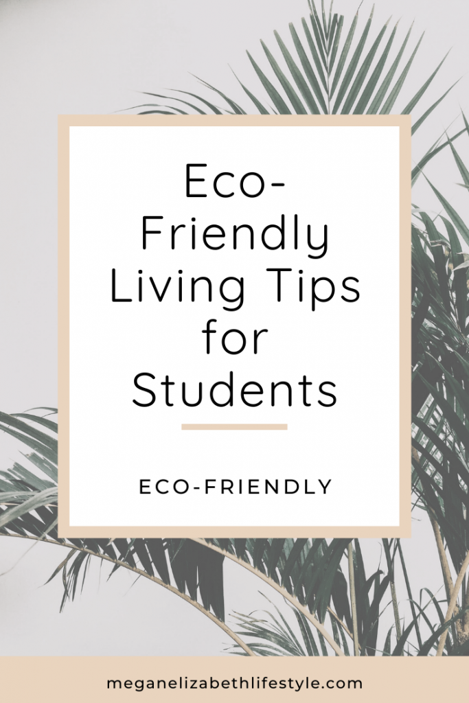 how to be eco-friendly as a student post pin