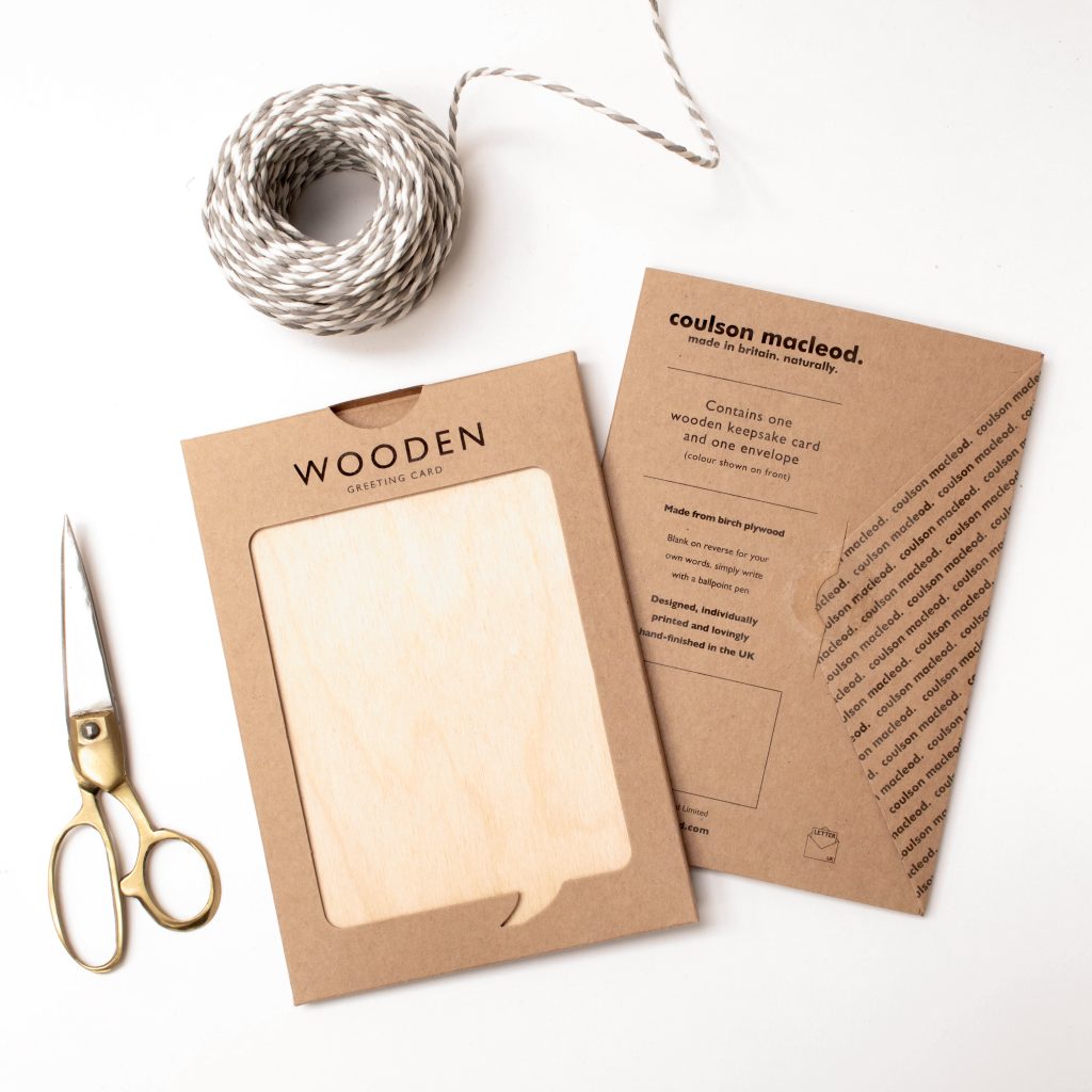 eco-friendly christmas gift guide Coulson Macleod Wooden Card Packaging Template