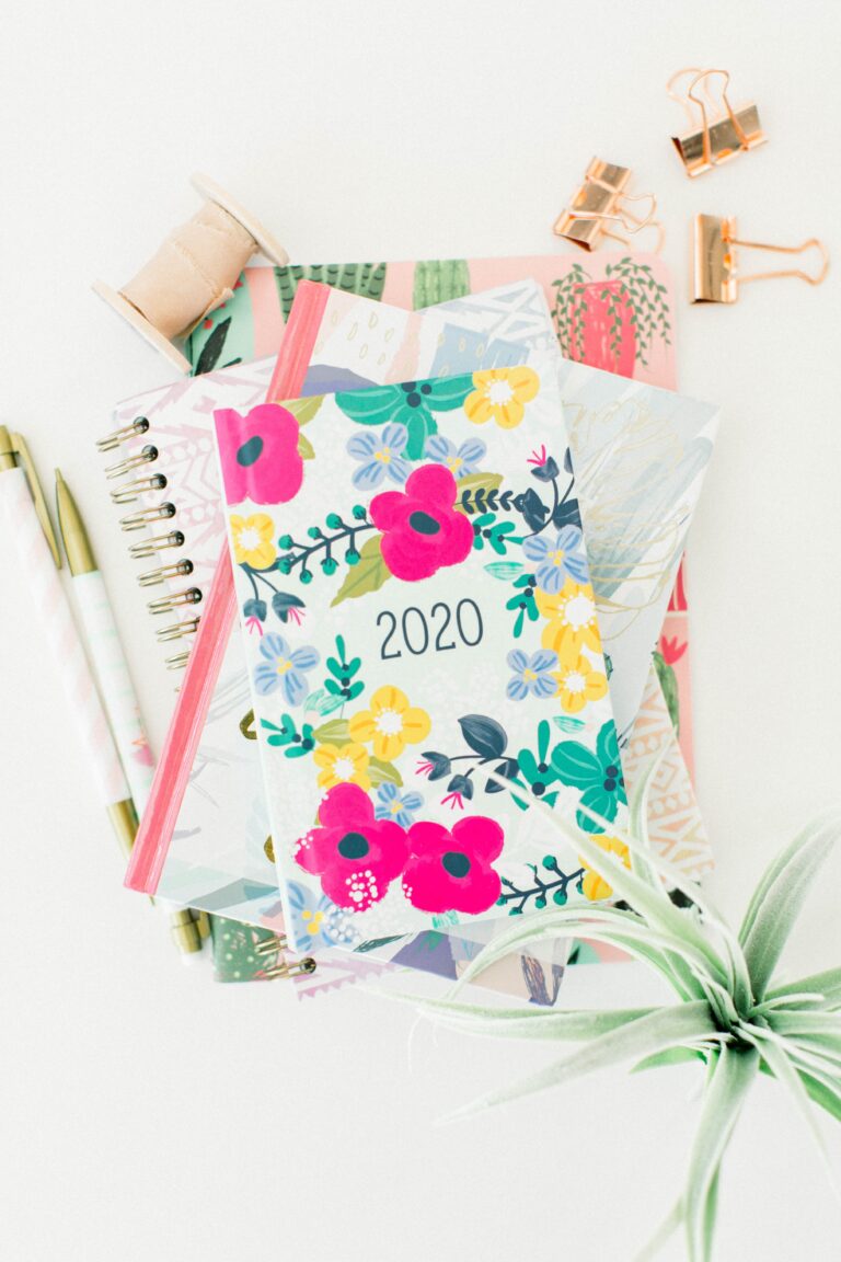 2020 New Year Stationery Flatlay