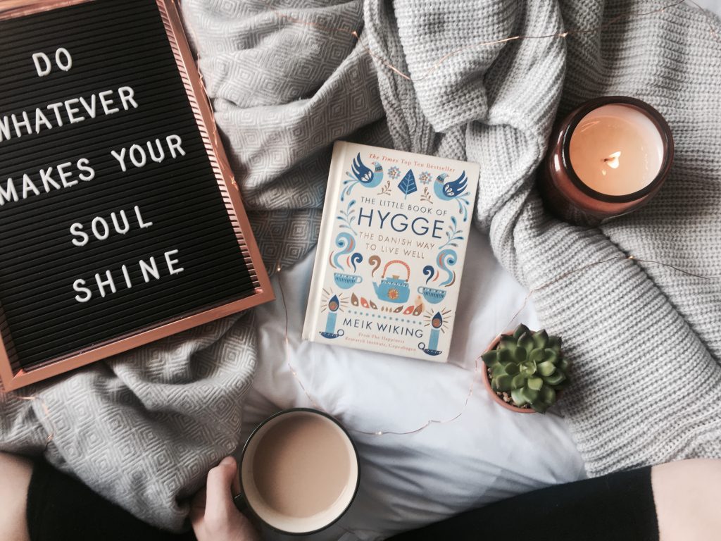 Hygge cosy self care quote