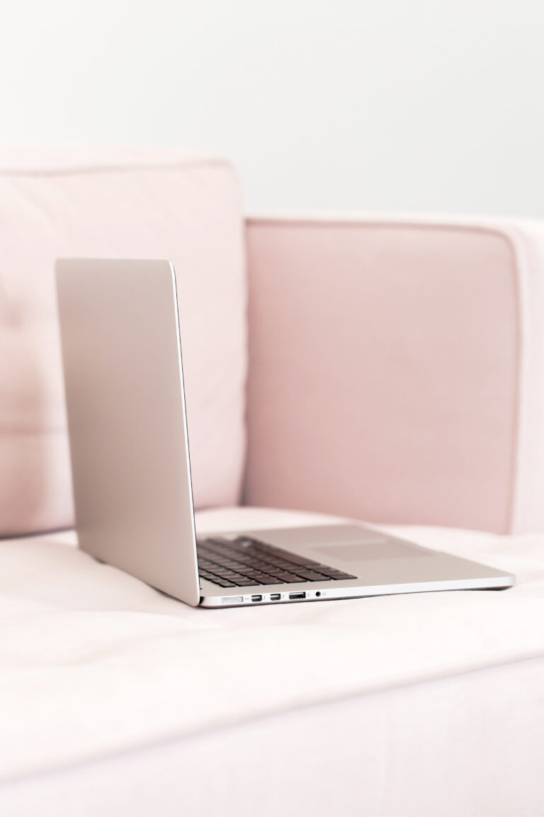 Pastel Pink Laptop Photo