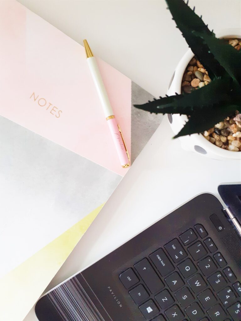 stationery flatlay