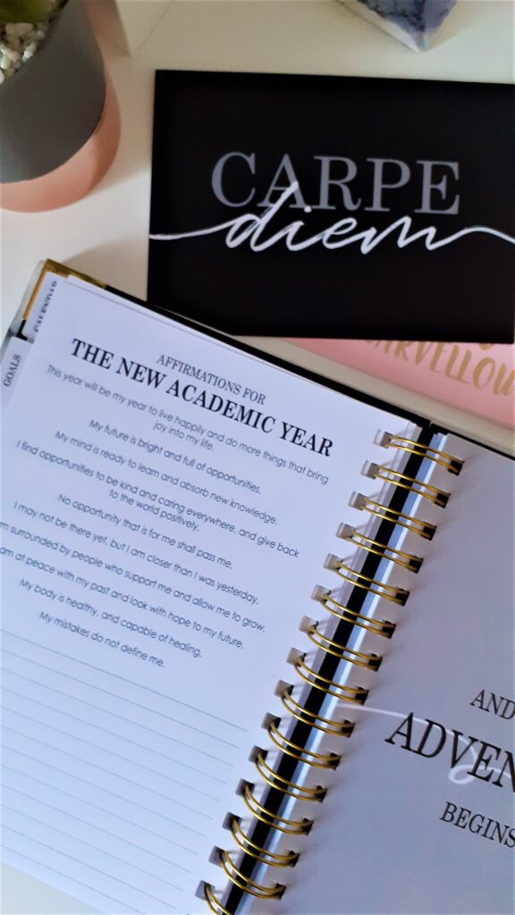 amanthis master mindset diary affirmations page