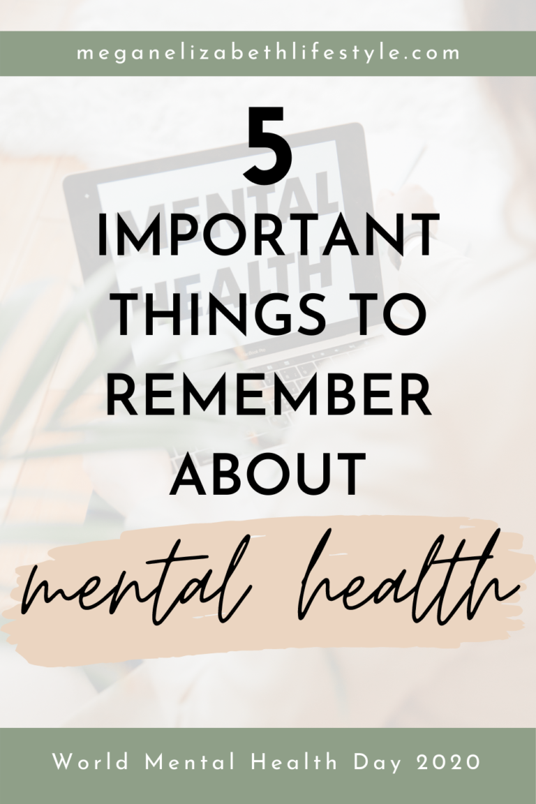 5 important things to remember about mental health pin