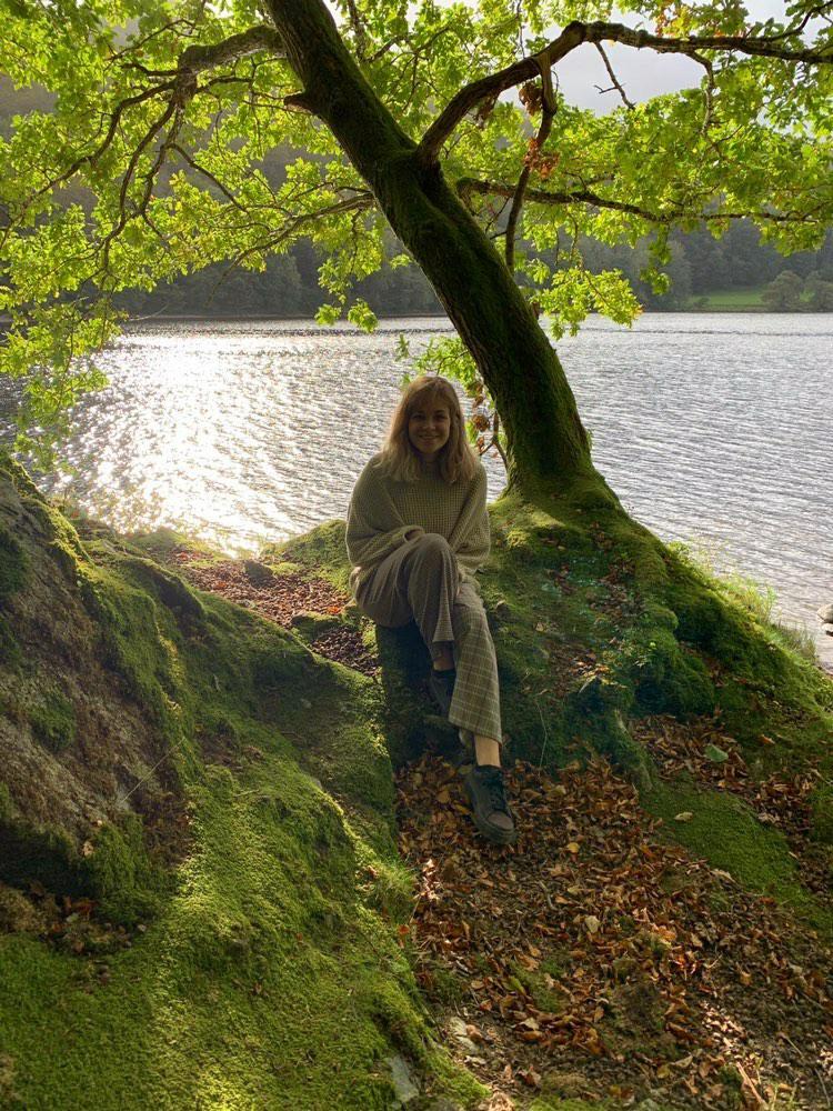 Leah enjoying a peaceful moment in nature