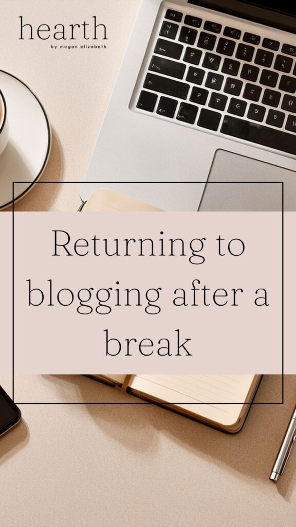 Returning to blogging after a break